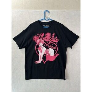 Ice Spice Like Grrah Graphic T Shirt Black Pink Heart Spencers NWT Size XL